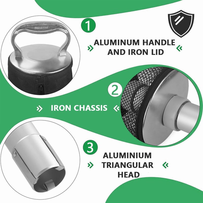 HOW TRUE Shag Bag for Golf Balls, Golf Ball Retriever with Detachable Aluminum Alloy Tube, Golf Shag Bags, Hold up to 70 Balls - Image 3